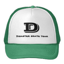 D, equipo del patín del desastre gorros bordados