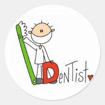 D está para el dentista pegatina redonda