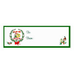 D - ETIQUETAS DEL REGALO DEL MONOGRAMA DEL DUENDE  TARJETA DE VISITA