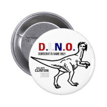 D.I.N.O. Botón de Hillary Pin
