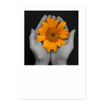 da el girasol de ahuecamiento plantilla de tarjeta de visita