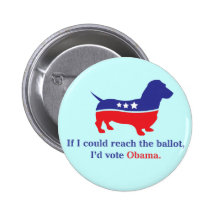 Dachshund 4 Obama Pins