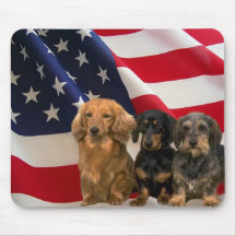 Dachshund América Mousepad Alfombrillas De Ratón
