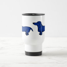 Dachshund azul 2 tazas de café
