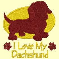 Dachshund del amor camisetas bordadas
