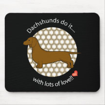 Dachshund del amor alfombrillas de ratones