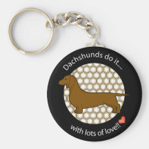 Dachshund del amor llaveros