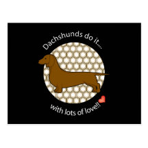 Dachshund del amor postal