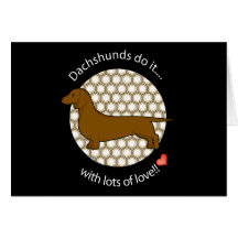 Dachshund del amor tarjetón