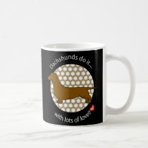 Dachshund del amor taza