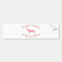 Dachshund Etiqueta De Parachoque