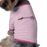 Dachshund retro de la estrella ropa macota