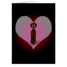 Dachshund Sidney mi tarjeta del corazón