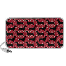 Dachshunds rojos de la polca mini altavoz