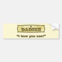 Dadism - te amo hijo etiqueta de parachoque
