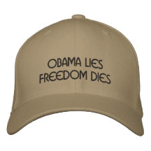 DADOS DE OBAMA LIESFREEDOM GORRA DE BEISBOL BORDADA