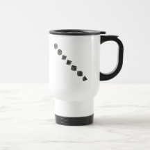Dados diagonales (oscuros) taza