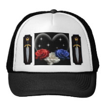daga del corazón gorras