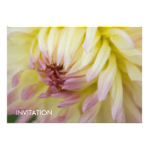 Dalia blanca inclinada púrpura DSC4481 Invitaciones Personalizada