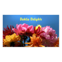 Dalias brillantes plantillas de tarjetas personales