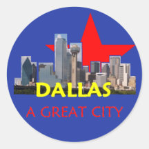 DALLAS un gran pegatina de la ciudad