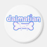 Dalmatian rosado y azul iman de nevera