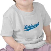 Dama de honor (azul de la escritura del béisbol) camiseta