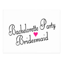 Dama de honor del fiesta de Bachelorette Tarjetas Postales