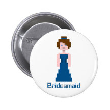 Dama de honor del pixel - marina de guerra pin