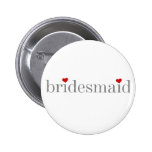 Dama de honor gris del texto pins