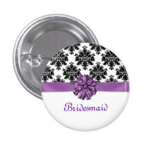 Dama de honor púrpura blanca negra del boda del ar pins