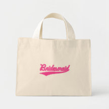 Dama de honor (rosa de la escritura del béisbol) bolsa lienzo