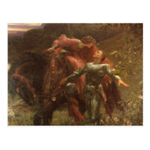 Dama de la belleza del La sin Merci, Dicksee, arte Postal
