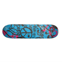 Damasco Aguamarina-Magenta, pintada Monopatín