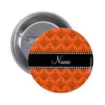 Damasco anaranjado conocido personalizado pins