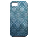 Damasco azul del vintage iPhone 5 protector
