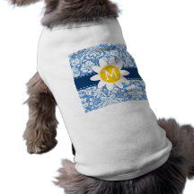 Damasco azul; Margarita Ropa De Perro