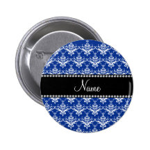 Damasco azul y blanco conocido personalizado pins