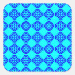 Damasco azul y ciánico de su estilo femenino del v etiqueta