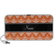 Damasco blanco anaranjado conocido personalizado iPhone altavoces