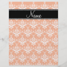Damasco blanco anaranjado conocido personalizado tarjetas informativas