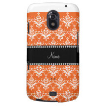 Damasco blanco anaranjado conocido personalizado galaxy nexus carcasas