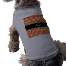 Damasco blanco anaranjado conocido personalizado ropa de mascota
