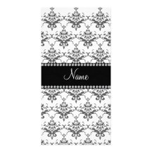 Damasco blanco conocido personalizado tarjetas fotográficas personalizadas