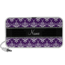 Damasco blanco púrpura conocido personalizado altavoces de viajar