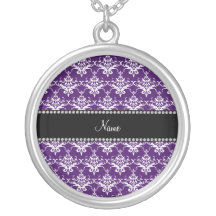 Damasco blanco púrpura conocido personalizado colgante personalizado