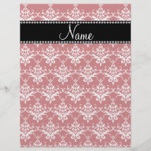 Damasco blanco rojo conocido personalizado flyer a todo color