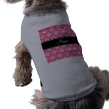 Damasco blanco rosado conocido personalizado camisas de mascota