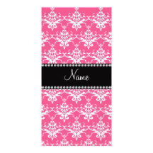 Damasco blanco rosado conocido personalizado tarjetas fotograficas 
