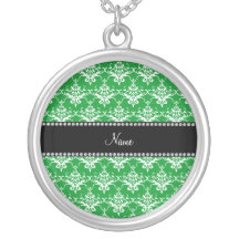 Damasco blanco verde conocido personalizado joyerías